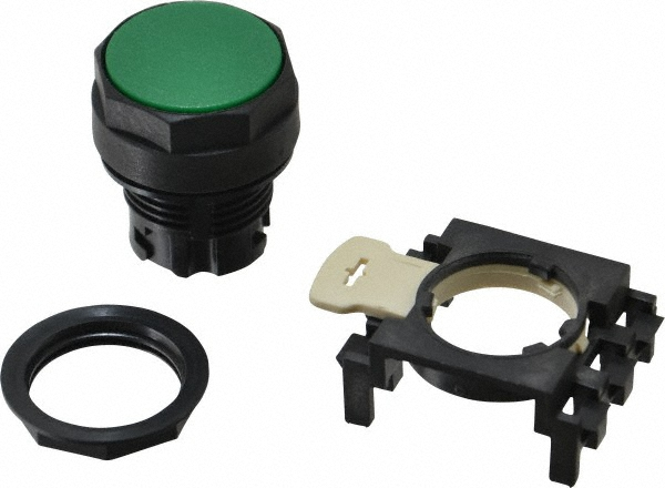 EATON CUTLER-HAMMER Push-Button Switch: 25 mm, momentary, green, nonilluminated