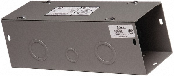 Cooper B-Line solid wall wire duct, 4" high x 102 mm wide x 120" long, screw mount, gray, steel