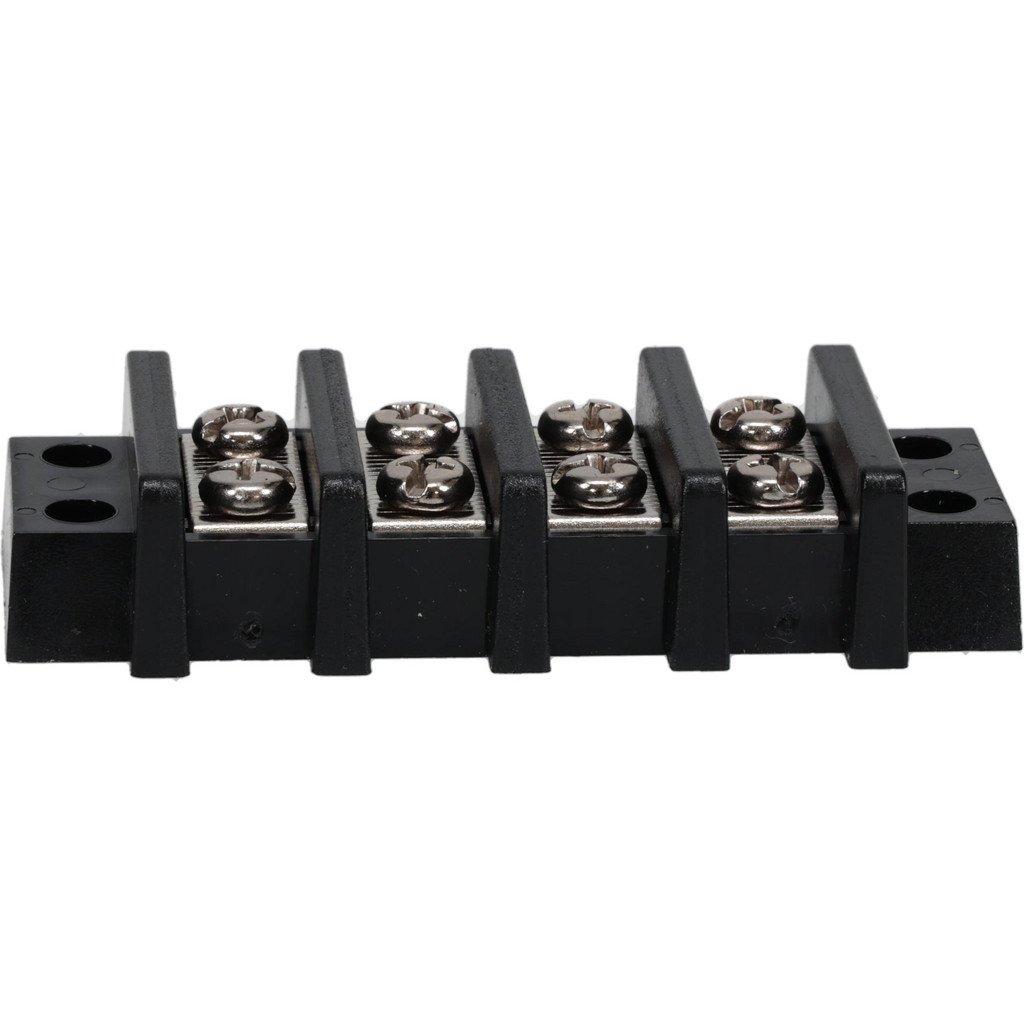 IDEAL 4 Poles, 600 Volt, 30 Amp, -40 to 266°F, Polyester Thermoplastic, Polyester Thermoplastic Multipole Terminal Block Zinc Plated Steel, 22 to 10 AWG Compatibility, 0.81 Inch High