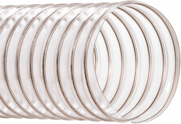 HI-TECH DURAVENT Blower Duct Hose: 4" ID, 17.00 inHg Vac Rating, 11.00 psi, PVC 25' Hose, -20 to 180 deg F, 5-1/2" Bend Radius, Clear
