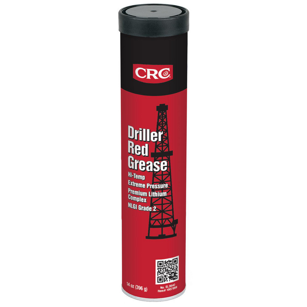 CRC Extreme Pressure Grease: 14 oz, Lithium Complex 400 deg F Max, NGLI 2, Red